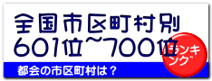 全国市区町村別 601位~700位